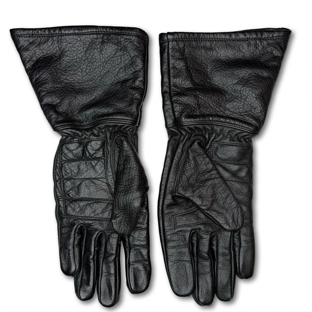 Vintage Harley Davidson Leather Gauntlet Gloves SIZE‎ SMALL - Picture 2 of 4